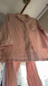 無(wú)印良品（MUJI）女式 無(wú)側(cè)縫雙層紗織 睡衣 家居服套裝  粉紅色條紋5A M 曬單實(shí)拍圖