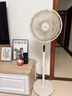 美的（Midea）電風(fēng)扇家用遠(yuǎn)距送風(fēng)遙控智能落地扇七葉智能感溫立式電扇宿舍臥室搖頭 40CM大網(wǎng)罩杏色35mkl 曬單實(shí)拍圖