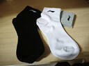 李寧（LI-NING）襪子男女運動(dòng)襪抗菌3雙籃球羽毛球跑步透氣吸汗短襪黑白灰均碼 曬單實(shí)拍圖