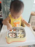 babycare寶寶自主進(jìn)食餐盤(pán)嬰幼兒不銹鋼分格兒童餐具-光電青 曬單實(shí)拍圖