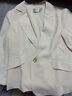 經(jīng)典故事（JANE STORY）粉色西裝外套女春秋2025新款通勤氣質(zhì)高級感休閑七分袖西服薄款 U03米杏色 M 曬單實(shí)拍圖