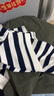海瀾之家（HLA）短袖POLO衫男25新刺繡條紋翻領(lǐng)短袖男夏 白色條紋D7 S 165/84A 推薦113~124斤 曬單實(shí)拍圖