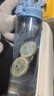 樂(lè )扣樂(lè )扣（LOCK&LOCK）人魚(yú)線(xiàn)塑料運動(dòng)水杯夏天便攜水壺帶刻度提手男女水杯子700ML藍色 曬單實(shí)拍圖