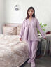 皓娥 純棉月子服帶胸墊哺乳衣套裝產(chǎn)后孕婦睡衣夏季產(chǎn)婦家居服春秋 【紫色】 L 曬單實(shí)拍圖