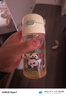 膳魔師（THERMOS）兒童水杯tritan吸管杯小學(xué)生開學(xué)必備水壺小熊貓420ml黃 曬單實拍圖