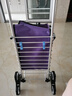 美納美買(mǎi)菜車(chē)購物車(chē)拖車(chē)小拉車(chē)老人買(mǎi)菜手拉車(chē)爬樓可折疊拉桿行李車(chē)小車(chē) 標準爬樓款六輪折疊兩用【紫色】 曬單實(shí)拍圖