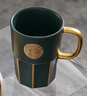 星巴克（Starbucks）墨綠色女神銘牌馬克杯390ml辦公水杯男咖啡杯陶瓷杯子生日禮物 曬單實(shí)拍圖