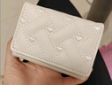 途尊錢(qián)包女士短款夏季新款百搭高級感刺繡愛(ài)心零錢(qián)包 米白色 曬單實(shí)拍圖