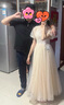 雅格羅伊18嵗歲女孩成人禮服裝聲樂(lè )藝考禮服仙氣學(xué)生宴會(huì )年會(huì )晚禮服女2024 香檳色B_短袖中長(cháng)款 M 曬單實(shí)拍圖