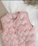 寶寶羽絨棉馬甲2025男女款背心嬰兒加厚坎肩保暖小童秋冬兒童內外 粉色 100 （偏小一碼） 曬單實(shí)拍圖