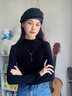 Jay山茶花毛衣鏈女掛件衣服配飾長(cháng)款項鏈吊墜掛繩掛飾送女友生日禮物 【品牌禮盒】黑色 曬單實(shí)拍圖