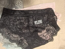 浪莎（LangSha）4條蕾絲內褲女純棉襠性感超薄透明中腰少女透氣誘惑女士底褲 8173-藍+灰+粉+黑 165/90(L)建議100-120斤 曬單實(shí)拍圖