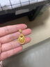 明牌珠寶黃金吊墜女足金水滴花絲項墜掛件AFC0241工費200 黃金吊墜 約3.74克 新版 曬單實(shí)拍圖