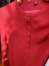 優(yōu)衣庫女裝羅紋亨利領(lǐng)T恤/長(cháng)袖修身短款內搭打底25新款479591 17 棗紅色 M /160/84A 曬單實(shí)拍圖