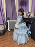 思妙星女童藍色晚禮服兒童生日公主裙花童婚紗小女孩主持人鋼琴演出服夏 藍色 120 曬單實(shí)拍圖