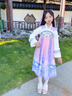 安妮優(yōu)兒（Anneyol）漢服女童秋冬款兒童古裝拜年服冬季國風(fēng)唐裝2025新款女孩古風(fēng)裙子 紫色加絨 130 曬單實(shí)拍圖