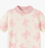英氏（YEEHOO）女童T恤兒童衣服夏季時(shí)尚透氣甜美風(fēng)針織短袖夏裝新款中小童裝 心海粉色 130 曬單實(shí)拍圖