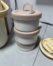富光保溫飯盒冬季上班族超長(cháng)保溫大容量家用不銹鋼獨立多層飯桶便當盒 白色 三層 2.2L 升級防燙送飯包餐具 曬單實(shí)拍圖
