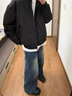 主意范（ZHUYIFAN）夾克男三防美式飛行春秋穿搭一整套立領(lǐng)棒球服外套短款工裝沖鋒衣 黑色夾克 XL 130-150斤 曬單實(shí)拍圖