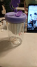 3D掛件高顏值冷萃玻璃杯茶水分離吸管杯子可愛(ài)萌趣水果杯便攜手提 紫色 曬單實(shí)拍圖