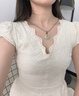 中國黃金（CHINA GOLD）和田玉瑪瑙吊墜男女平安扣玉石國風掛繩項鏈生日禮物送男女友 和田玉平安扣（約20mm）+紅瑪瑙【品牌禮盒】 曬單實拍圖