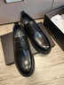 老爺車(chē)高端男鞋100%頭層牛皮皮鞋男英倫時(shí)尚厚底男士皮鞋真皮商務(wù)休閑鞋 LYC5910黑色 40 [偏大一碼] 曬單實(shí)拍圖