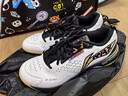李寧（LI-NING）羽毛球鞋刀鋒max系列高端男女款減震防滑耐磨透氣專(zhuān)業(yè)比賽運動(dòng)鞋 白/黑色  刀鋒max【送鞋袋+毛巾襪】 43 曬單實(shí)拍圖
