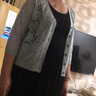 恒源祥夏季薄款亞麻針織衫女士外搭防曬開(kāi)衫配裙子小披肩七分袖蕾絲 淺綠 L 【111-120斤穿】 曬單實(shí)拍圖