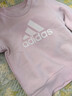 阿迪達斯 （adidas）女大童運動(dòng)休閑衛衣套頭衫HD0393 粉色 A116 曬單實(shí)拍圖