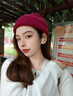 恒源祥100%純山羊絨針織帽子女士秋冬季保暖防寒彈力瓜皮帽男毛線(xiàn)帽冷帽 曬單實(shí)拍圖