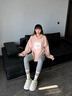 名橙棉感打底褲女春秋外穿彈力高腰無(wú)痕小腳褲純色百搭螺紋顯瘦緊身褲 淺灰色—中暖款【適合0-10°C】 M 【適合90-110斤】 曬單實(shí)拍圖
