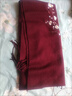 恒源祥羊絨披肩女帶袖子流蘇外套婚禮喜媽媽高端配旗袍外搭斗篷加厚披肩 酒紅視頻主圖款 曬單實(shí)拍圖