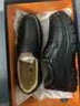 老人頭男鞋春秋新款高檔頭層牛皮商務(wù)休閑皮鞋厚底防滑耐磨大碼樂(lè )福鞋 黑色2042 41 曬單實(shí)拍圖