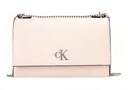 Calvin Klein時(shí)尚單肩包禮物鏈條包包金屬字母旋扣翻蓋CK女包斜挎馬鞍包DH3240 曬單實(shí)拍圖