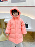 G.DUCKKIDS品牌童裝兒童羽絨服女童中長(cháng)款加厚保暖羽絨外套女孩寶寶冬季衣服 橘色 90 曬單實(shí)拍圖