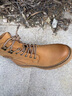 名郎馬丁靴男冬季真皮保暖休閑大黃靴男士高幫英倫防滑耐磨工裝靴子男 黃棕色 41 曬單實(shí)拍圖