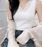 浪莎背心女吊帶內搭夏季打底衫蕾絲無(wú)袖上衣可外穿 白色 均碼 曬單實(shí)拍圖