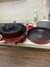 特福（Tefal）鍋具套裝百變鍋可拆卸煎炒鍋有鈦不粘鍋六件套千葉玫瑰紅 曬單實(shí)拍圖