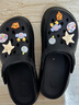 名創(chuàng)優(yōu)品（MINISO）洞洞鞋男女夏季外穿涼鞋防滑厚底踩屎感包頭涼拖鞋 黑色+海洋星星 曬單實(shí)拍圖