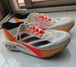 adidas ADIZERO BOSTON 12超輕緩震回彈馬拉松玻纖柱跑鞋阿迪達斯 象牙白/黑色/橙紅   41 曬單實(shí)拍圖