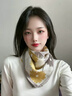 桑咻絲巾女系脖2026新款圍巾搭配大衣70小方巾領(lǐng)巾媽媽高級感禮物圍脖 時(shí)尚百搭-橫戈盤(pán)馬 70*70cm 曬單實(shí)拍圖