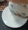 金鑲玉蓋碗功夫茶具泡茶碗手抓壺描金羊脂玉瓷 山水白瓷描金蓋碗 曬單實拍圖