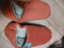 回力純色全包棉鞋情侶室內外防滑保暖棉拖鞋HLX0233紅色36-37碼 曬單實(shí)拍圖