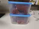 特百惠（Tupperware）800ml*4方形保鮮盒食品級(jí)冰箱冷藏密封收納盒水果儲(chǔ)物盒綠色蓋 曬單實(shí)拍圖