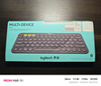 羅技（Logitech）時(shí)尚系列 K380 鍵盤(pán) 藍(lán)牙辦公鍵盤(pán) 無(wú)線鍵盤(pán) 女友 便攜超薄鍵盤(pán) 筆記本鍵盤(pán) 黑灰色 曬單實(shí)拍圖