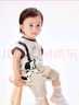巴拉巴拉嬰兒衣服新生兒包屁衣男寶寶爬爬服夏裝假兩件設(shè)計(jì)時髦潮 淺卡其50364 80cm 曬單實(shí)拍圖