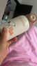 史努比（SNOOPY）兒童保溫杯帶吸管直飲男女小學(xué)生316不銹鋼喝水杯子雙蓋壺500ml咖 曬單實(shí)拍圖