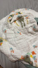 棉加加（Cotton++）紗布浴巾6層嬰兒純棉寶寶全棉100%新生兒童3-6-12歲洗澡包被裹巾 花兔綠【a類(lèi)6層一體超柔110*110 cm拉伸尺寸 曬單實(shí)拍圖