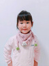 語嬉兒童圍巾春秋新款嬰幼兒可愛護頸脖套女童秋季防風保暖圍脖三角巾 1#粉色 3-12歲 曬單實拍圖