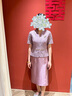 紫魅俏2025年新款喜婆婆婚宴裝高檔禮服高貴時(shí)尚顯瘦遮肚假兩件連衣裙女 亮紫短袖 2XL (建議120-130斤) 曬單實(shí)拍圖